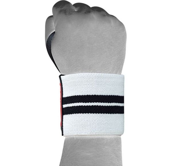 RDXWAH-W3W-Gym Wrist Wrap Black/White Plus