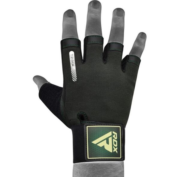 RDXWGA-T2HA-S-Gym Training Gloves T2 Half Army Green-S