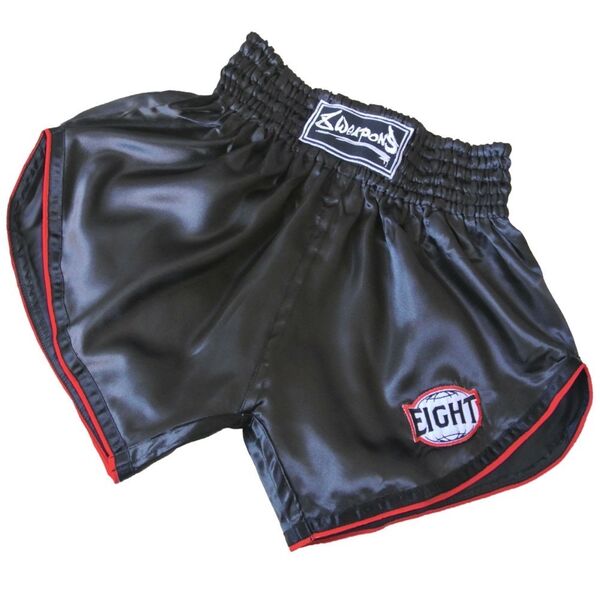 8W-8070002-5-8 WEAPONS Muay Thai Short - Retrofight - Black-Red