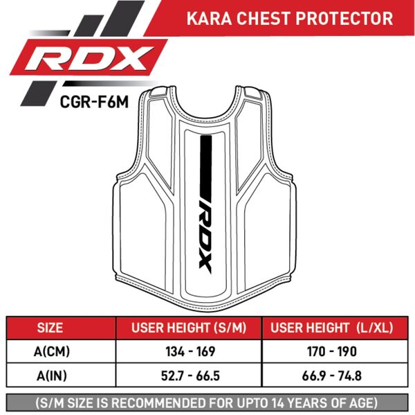 RDXCGR-F6MW-L/XL-Chest Guard F6 Matte White-L/XL