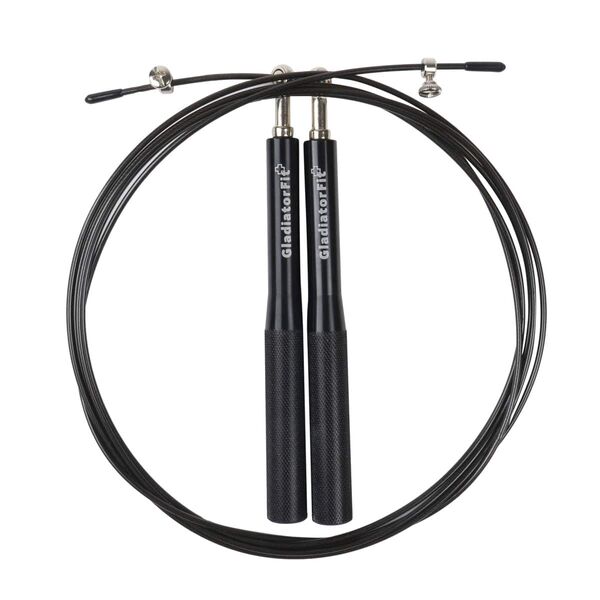GL-7649990879994-3m adjustable aluminum skipping rope + bag |&nbsp; Black