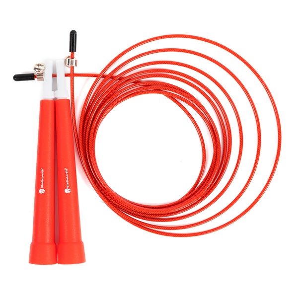 GL-7640344754806-Plastic skipping rope 180cm adjustable + bag |&nbsp; Red