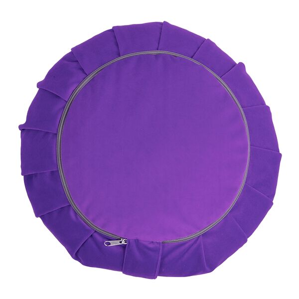 GL-7640344751584-Zafu Zen metidation cushion in cotton &#216; 35cm |&nbsp; Violet