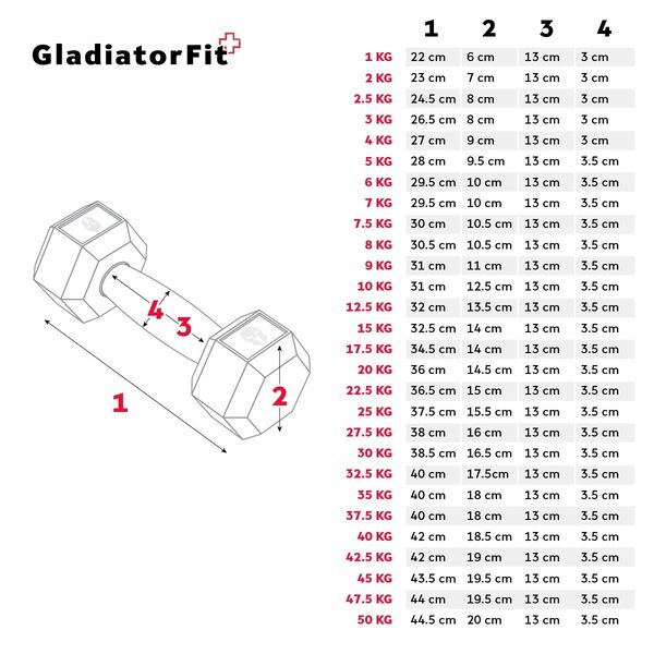 GL-7640344758200-Hexagonal rubber dumbbell | 3 KG