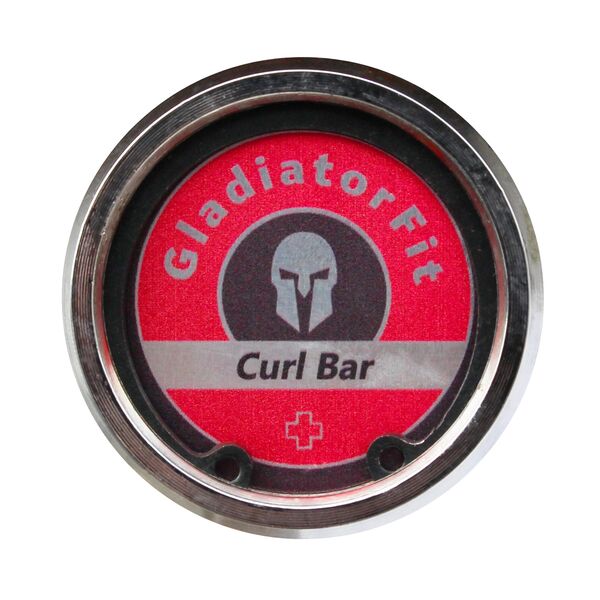 GL-7649990755571-Curl bar biceps 120cm steel &#216; 50mm + 2 stop discs