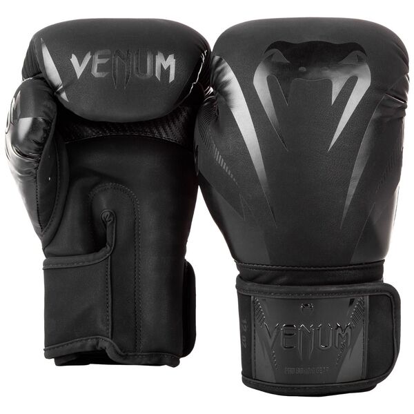 VE-03284-130-14-Venum Impact Boxing Gloves - Black/Black