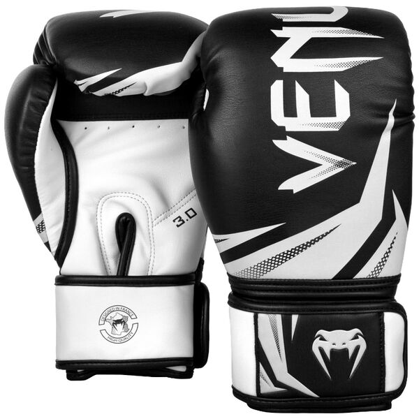 VE-03525-108-12-Venum Challenger 3.0 Boxing Gloves - Black/White