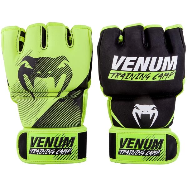 VE-03582-116-S-Venum Training Camp 2.0 MMA Gloves - Black/Neo Yellow