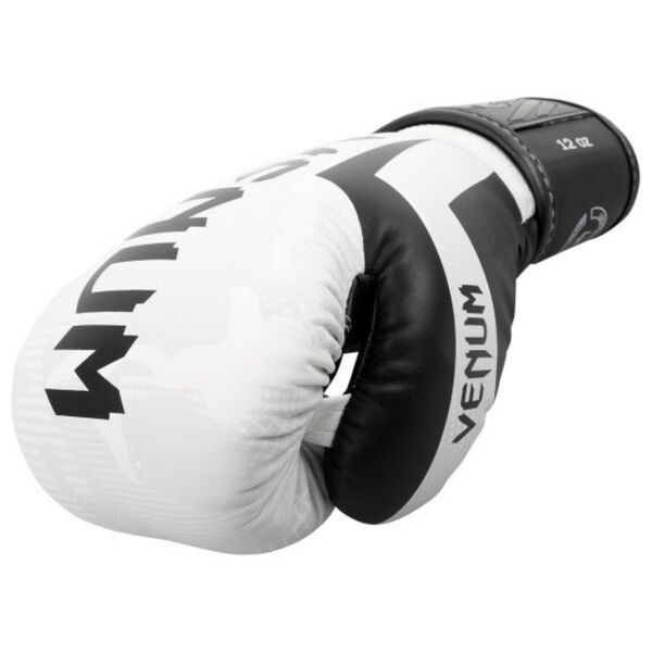VE-1392-053-12OZ-Venum Elite Boxing Gloves - White/Camo
