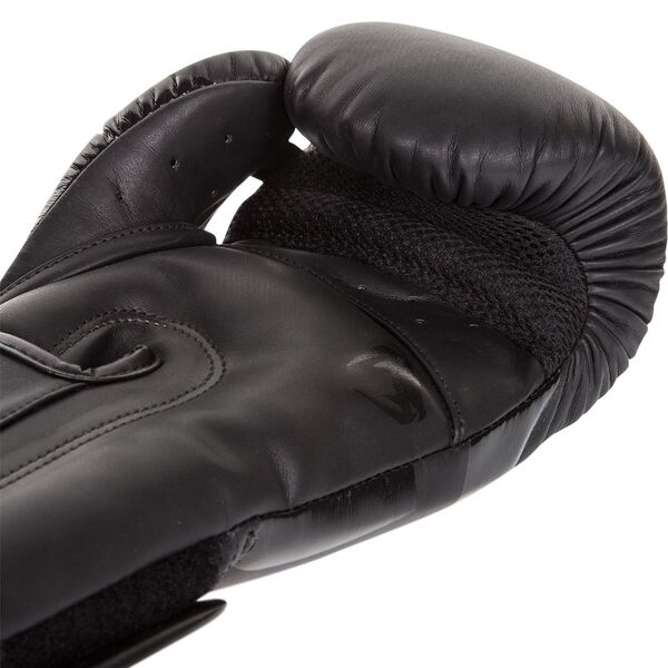 VE-1392-12OZ-BLACK-Venum Elite Boxing Gloves-Black