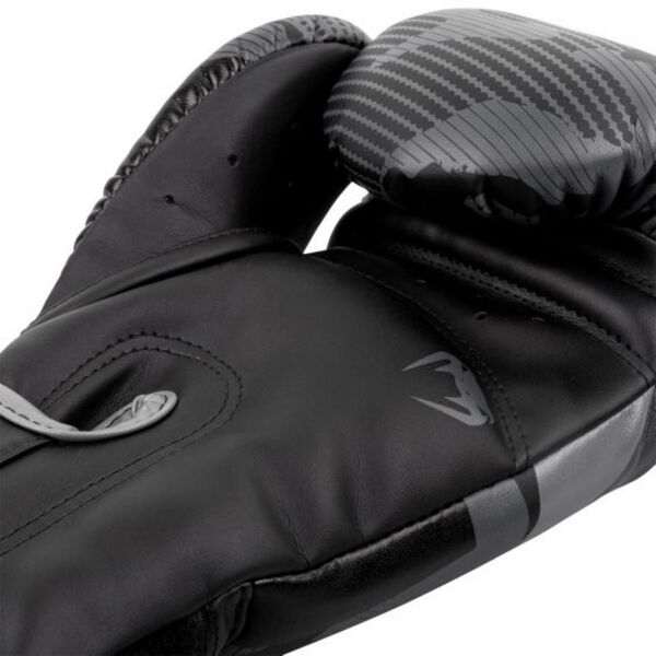 VE-1392-536-10OZ-Venum Elite Boxing Gloves - Black/Dark camo