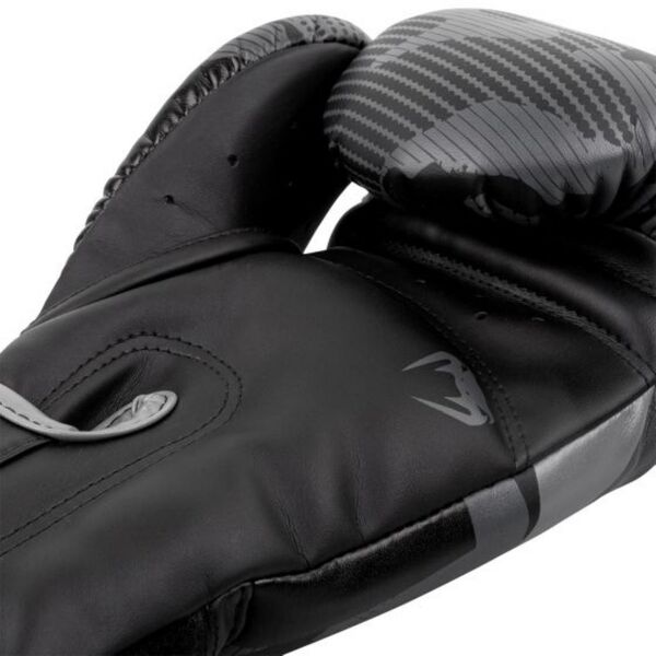 VE-1392-536-12OZ-Venum Elite Boxing Gloves - Black/Dark camo