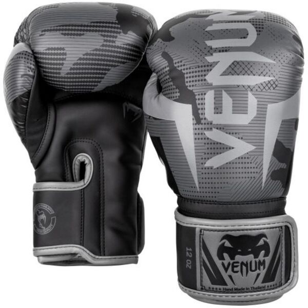 VE-1392-536-16OZ-Venum Elite Boxing Gloves - Black/Dark camo
