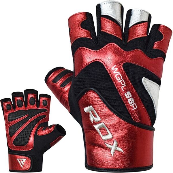 RDXWGPL-S8R-S-RDX S8 Bold Leather Gym Gloves