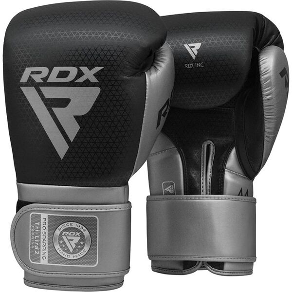RDXBGM-PSTL2S-14OZ-Boxing Gloves Mark Pro Sparring Tri Lira 2 Silver-14OZ