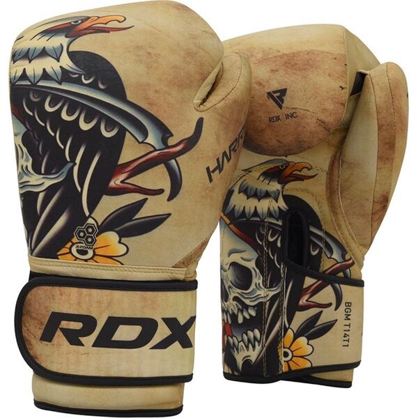 RDXBGM-T14T1-12-RDX T14 HARRIER Tattoo Boxing Gloves