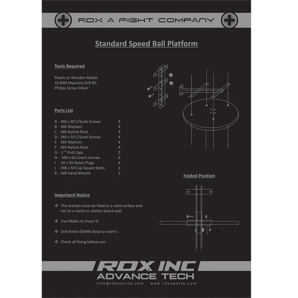 RDXSBS-12PWR-RDX 12PC Speedball Platform Set
