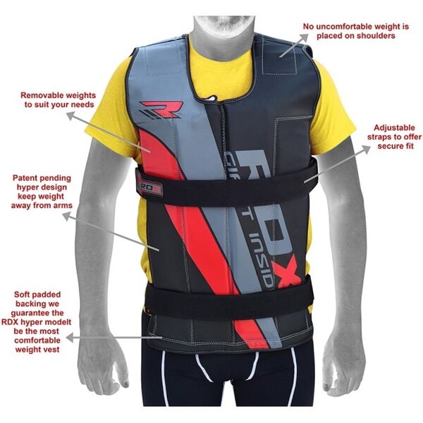 RDXWVX-R1R-18KG-RDX R1 Adjustable 10 18KG Weighted Vest