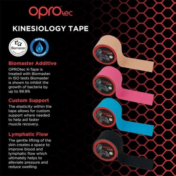 OP-TEC57541-OPROtec Kinesiology Tape-Black-5cmx5m