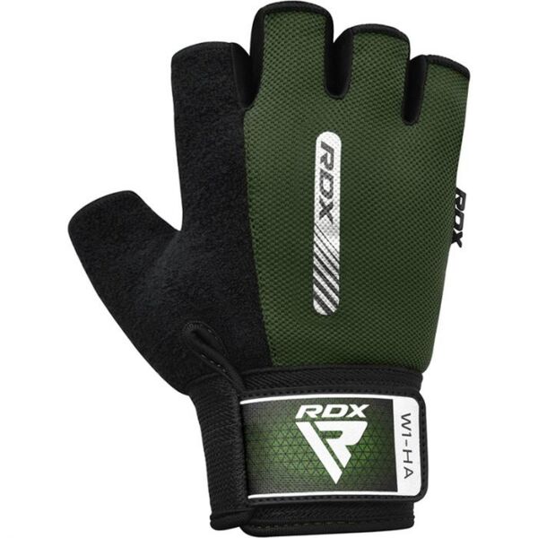 RDXWGA-W1HA-M-Gym Weight Lifting Gloves W1 Half Army Green-M