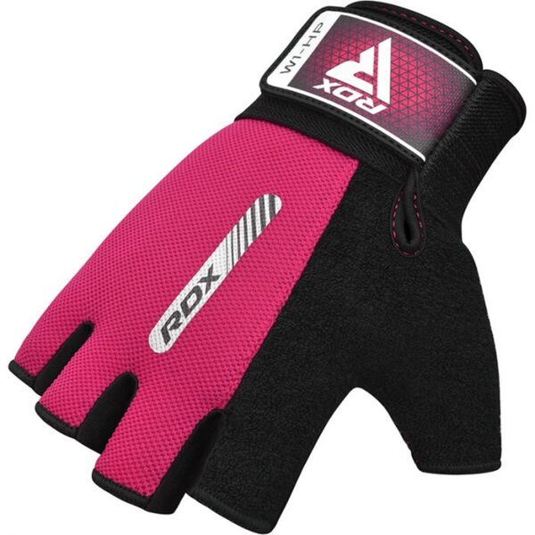 RDXWGA-W1HP-L-Gym Weight Lifting Gloves W1 Half Pink-L