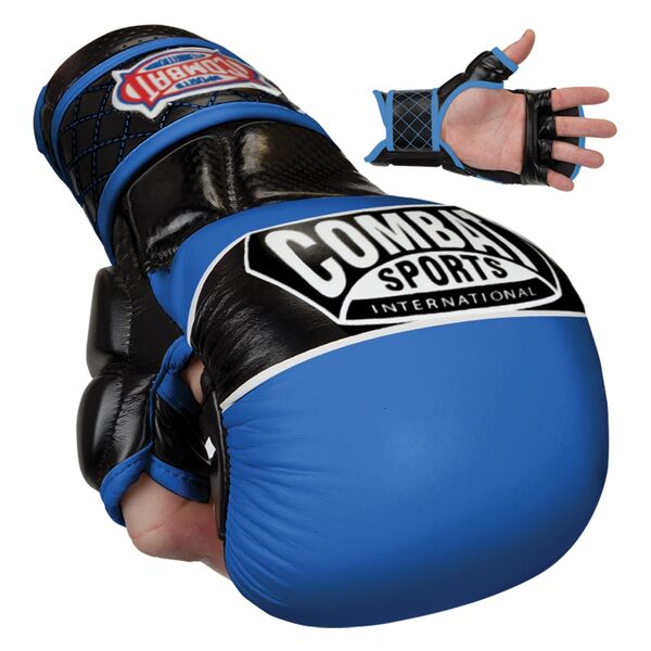 CSITG6 BLUE LARGE-Combat Sports Max Strike MMA Training Gloves