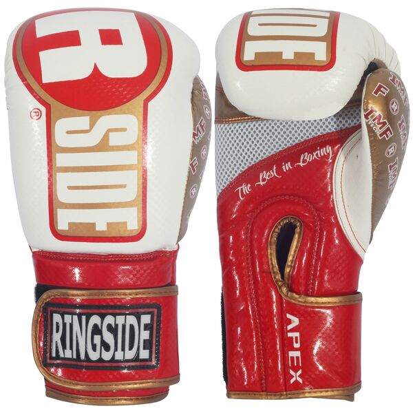 RSFTG1 WH/RD S/M-Ringside Apex Bag Gloves