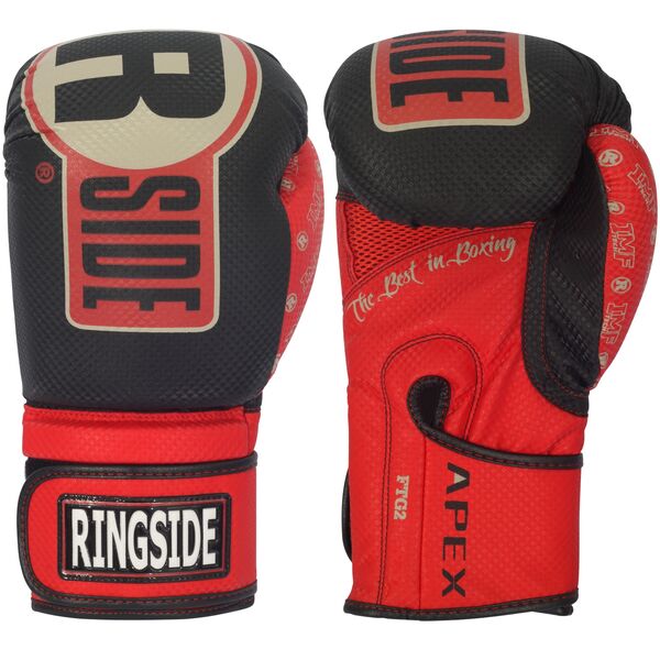 RSFTG2 BK/RD 14OZ-Ringside Apex Flash Sparring Gloves