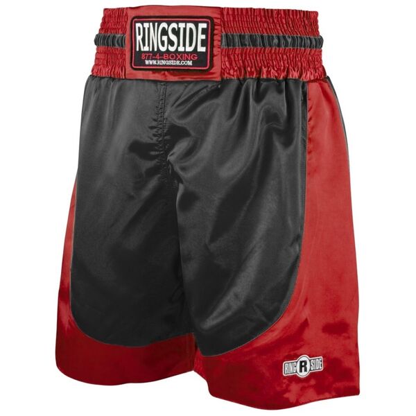 RSPSTBLACK-RED-M-Ringside Pro Boxing Trunks