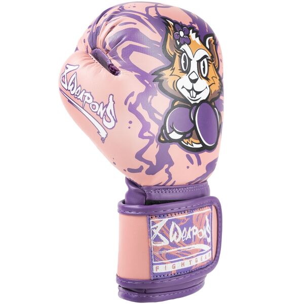 8W-8600002-2-8 WEAPONS Kids Boxing Glove - Jenny pink 4 Oz