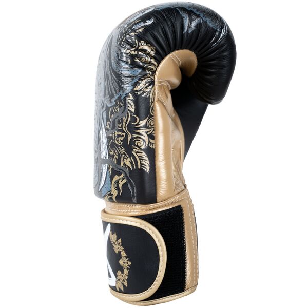 8W-8140010-1-8 WEAPONS Boxing Gloves - Three Elephants 2.0 black-gold 10 Oz