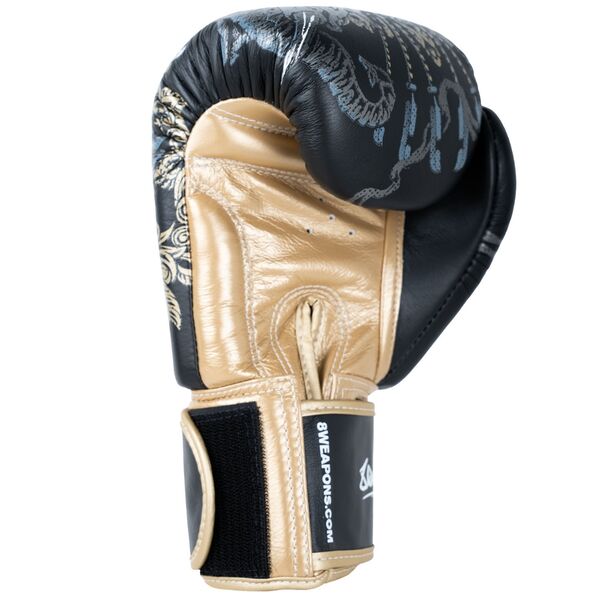 8W-8140010-2-8 WEAPONS Boxing Gloves - Three Elephants 2.0 black-gold 12 Oz