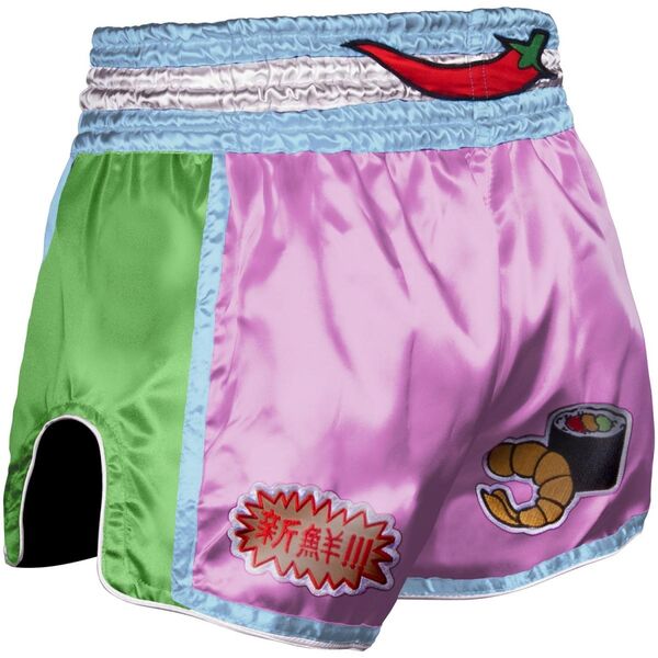 8W-8130003-1-8 WEAPONS Muay Thai Shorts - Yummy Pink