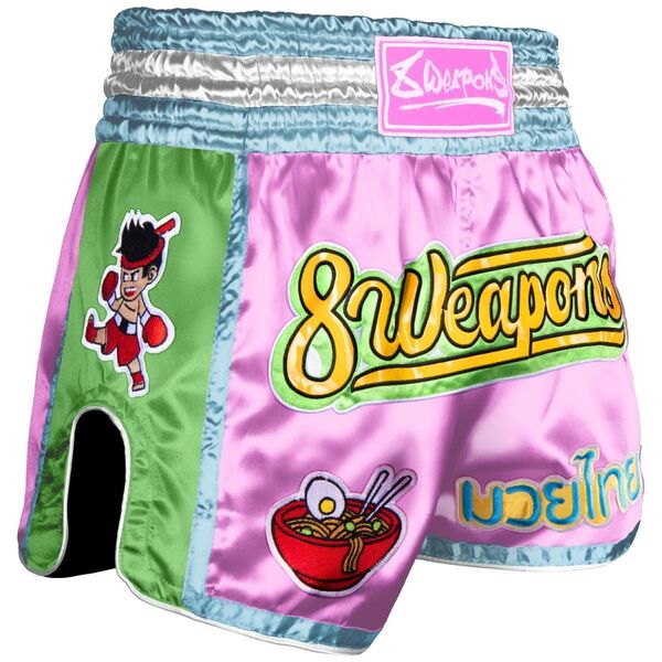 8W-8130003-4-8 WEAPONS Muay Thai Shorts - Yummy Pink