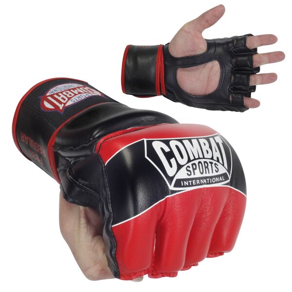 CSIFG3S RED LARGE-Combat Sports Pro Style MMA Gloves