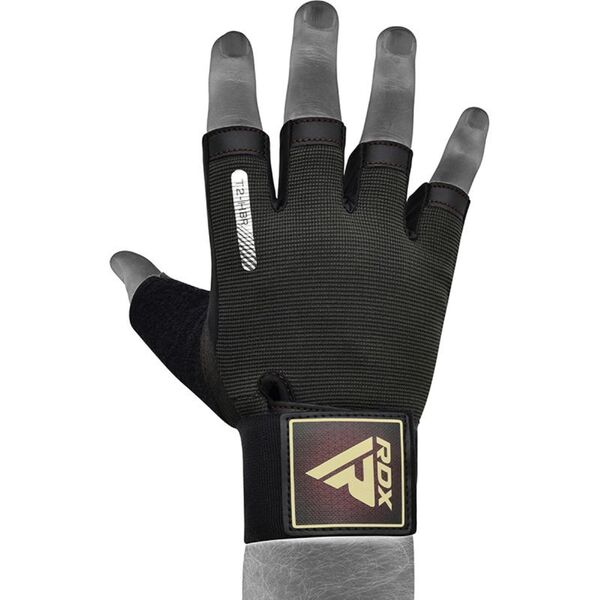 RDXWGA-T2HBR-M-Gym Training Gloves T2 Half Brown-M