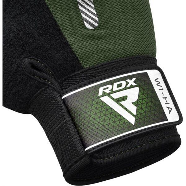 RDXWGA-W1HA-L-Gym Weight Lifting Gloves W1 Half Army Green-L