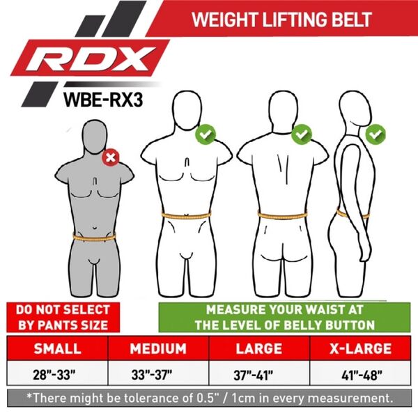 RDXWBE-RX3B-S-Weight Lifting Belt Eva Curve Rx3 Black-S