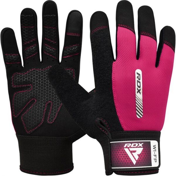 RDXWGA-W1FP-L-GYM WEIGHT LIFTING GLOVES W1 FULL PINK PLUS-L