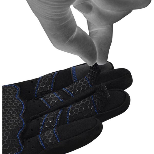RDXWGA-W1FU-M-Gym Weight Lifting Gloves W1 Full Blue-M