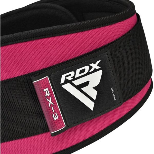 RDXWBE-RX3SP-XS-Weight Lifting Belt Eva Curve Rx3 Sharp Pink-XS