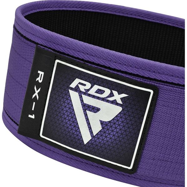 RDXWBS-RX1PR-M-Weight Lifting Strap Belt Rx1 Purple-M