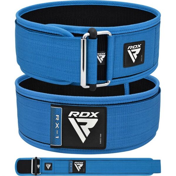 RDXWBS-RX1U-L-Weight Lifting Strap Belt Rx1 Blue-L