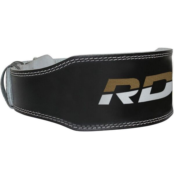 RDXWBS-4RB-L-RDX 4 Inch Padded Leather Weightlifting Fitness Gym Belt