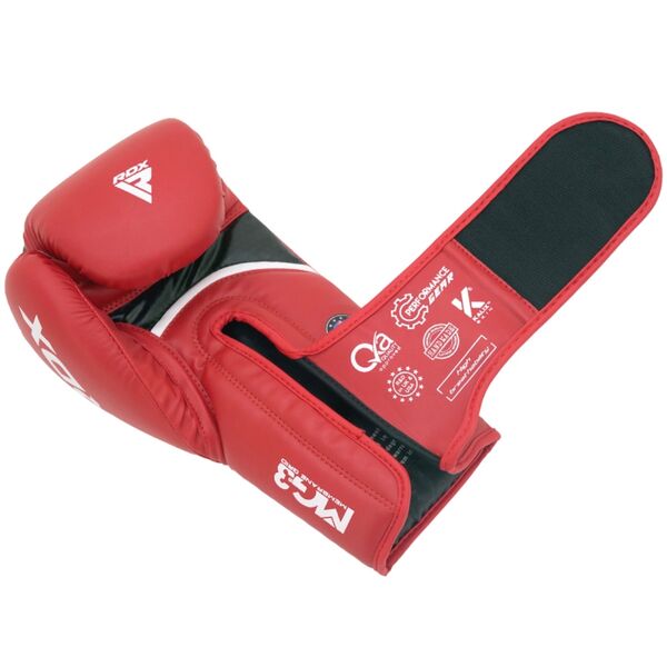 RDXBGR-T17RB-12OZ+-RDX Boxing Glove Aura Plus T-17 Red/Black-12Oz