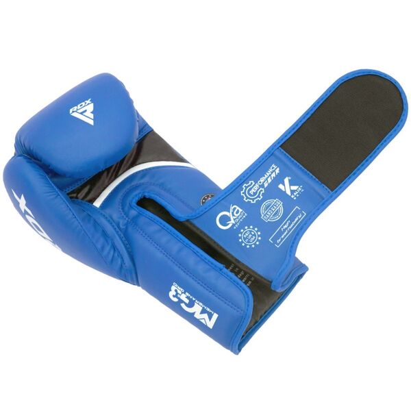 RDXBGR-T17UB-16OZ+-RDX Boxing Glove Aura Plus T-17 Blue/Black-16Oz