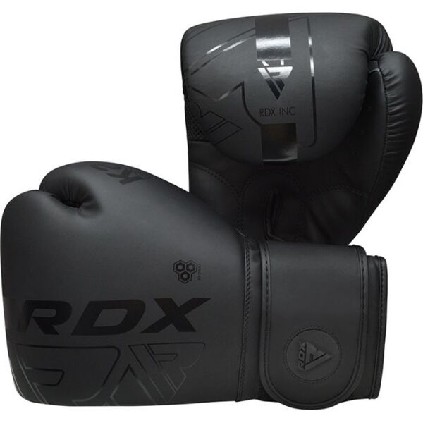 RDXBGR-F6MB-12OZ-Boxing Gloves F6 Matte Black-12OZ