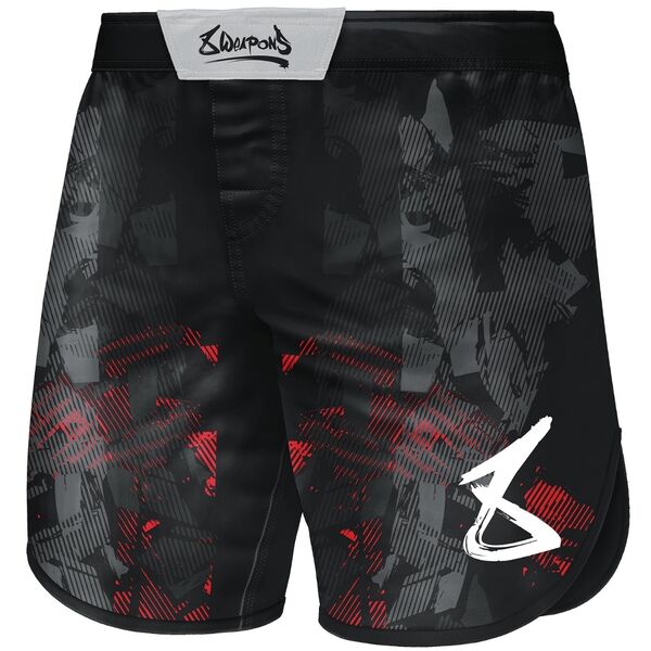 8W-8310005-5-8 WEAPONS Fight Shorts, Hit 2.0, black-red, XXL