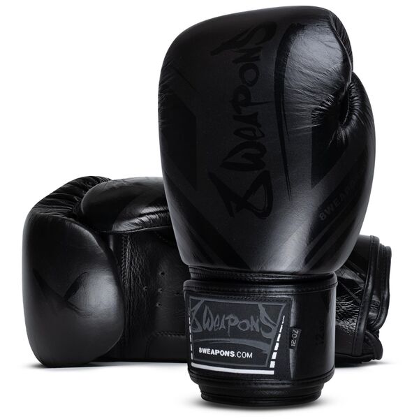 8W-8150015-4-8 WEAPONS Boxing Gloves, Unlimited 2.0, black-black, 16 Oz