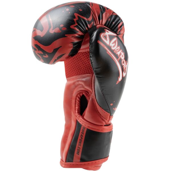 8W-8600001-2-8 WEAPONS Kids Boxing Glove - Joe black-red 4 Oz